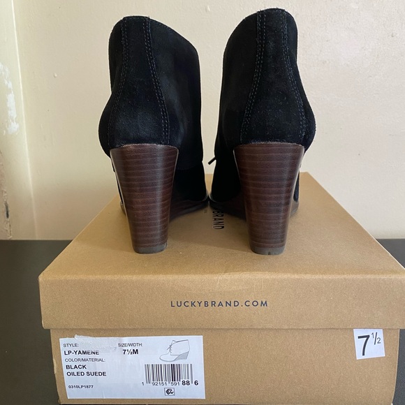 NIB: Lucky Brand Yamene Wedge Bootie - Picture 5 of 6